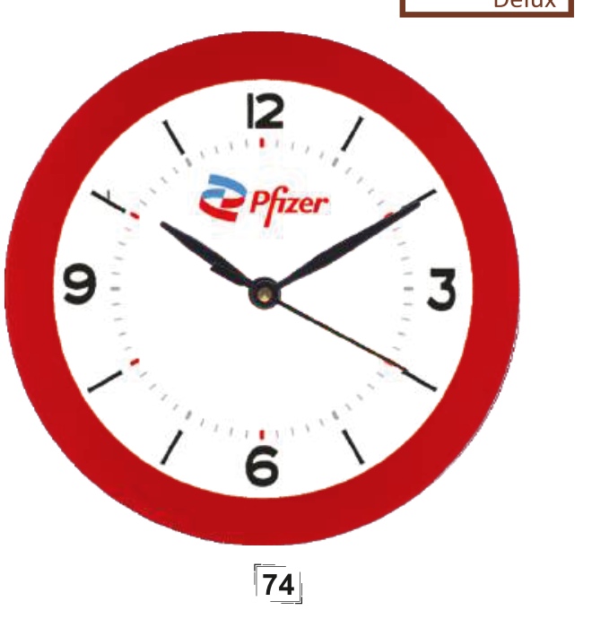 Right Delux Wall Clock With Acrylic Glass Model 74