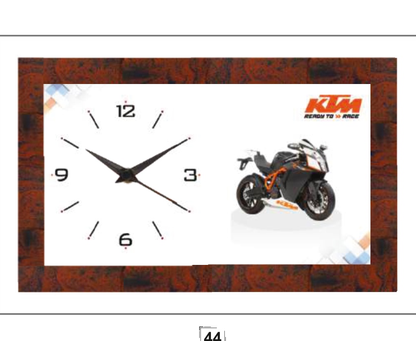 Right Delux Wall Clock With Key Holder Model 44