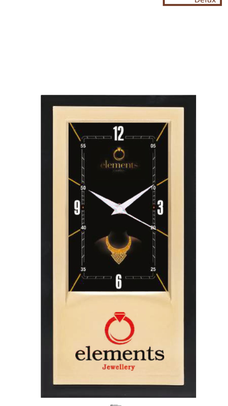 Right Delux Wall Clock with Printing Ad. Model 46