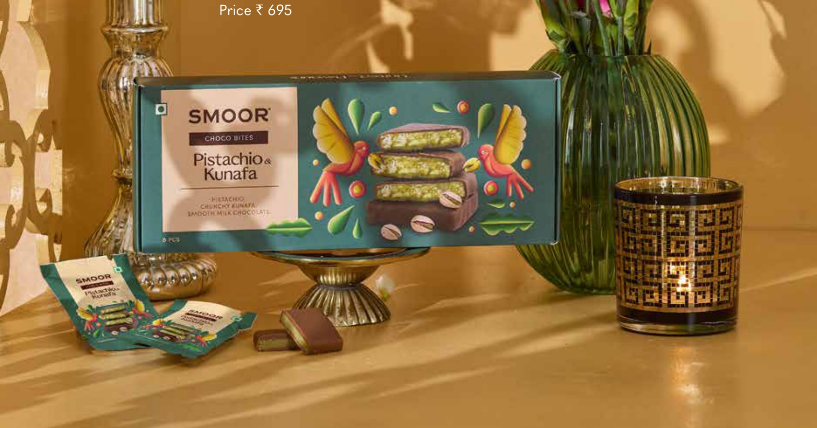 SMOOR Pistachio & Kunafa Choco Bites - Box of 8