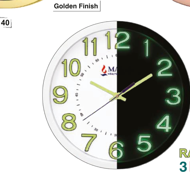 Right Delux Wall Clock Model 42