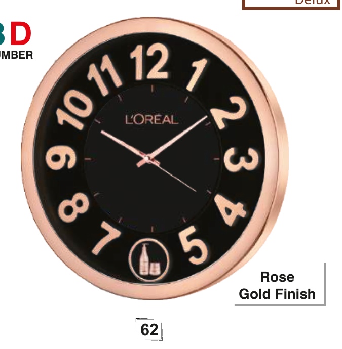 Right Delux Pendulum Wall Clock With Ad. Model 62