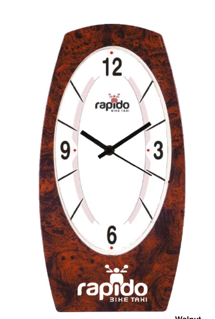 Right Delux Wall Clock with Printing Ad. Model 48