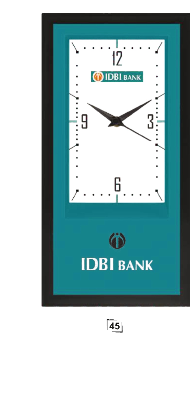 Right Delux Wall Clock with Printing Ad. Model 45