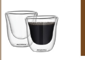 AGARO Elite Double Wall Espresso Cup 80ml Pack of 2 (Item No. 34418)